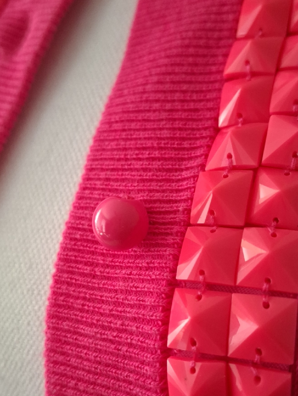 kate spade Hot Pink Stud-Trim Cardigan - Picture 3 of 4
